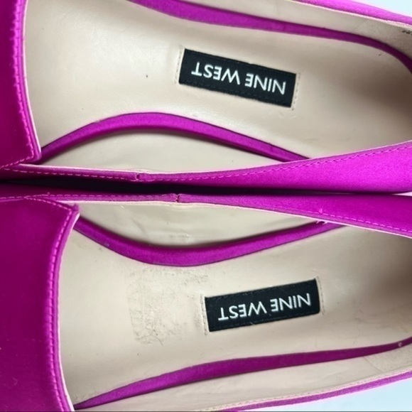 Nine West Nwabay Women’s Size 5.5 Pink Satin Pointed Toe Loafers - Picture 9 of 11